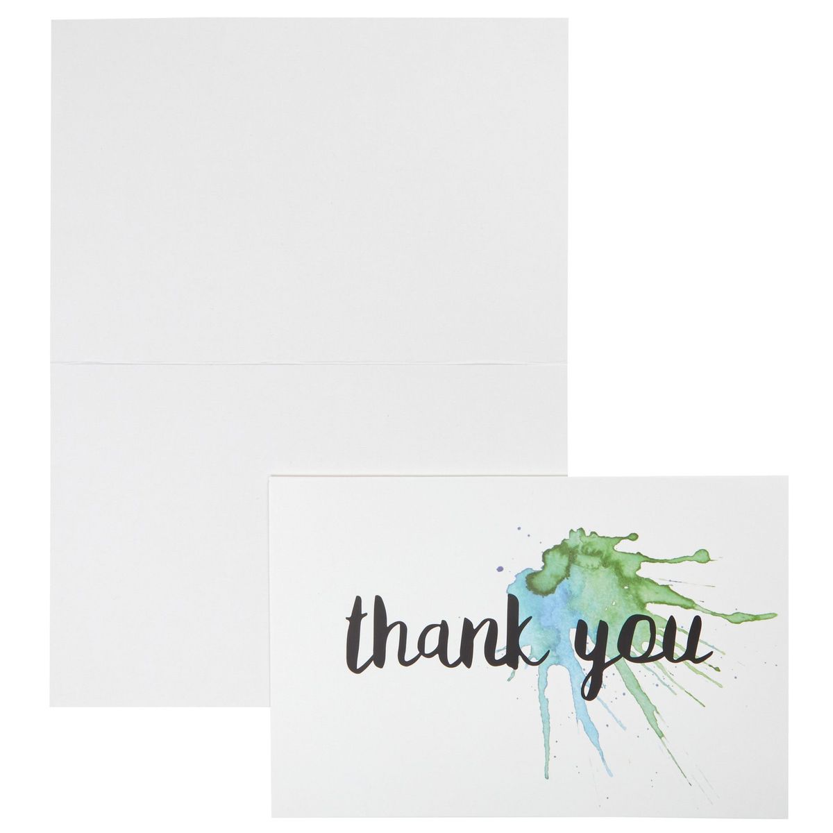 Blank Thank You Cards with Envelopes, 6 Watercolor Designs (4x6 In, 48 Pack)