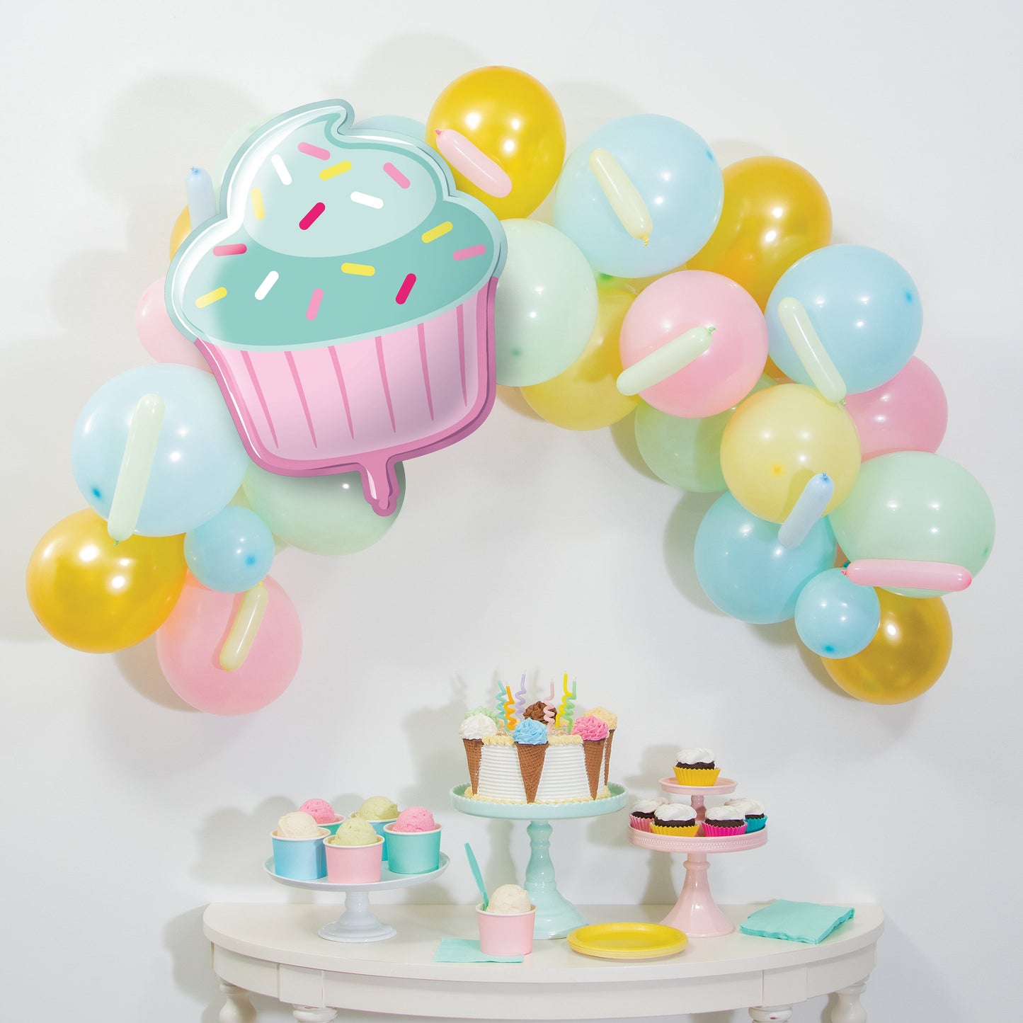 Cupcake Party Balloon Garland Kit 5ft