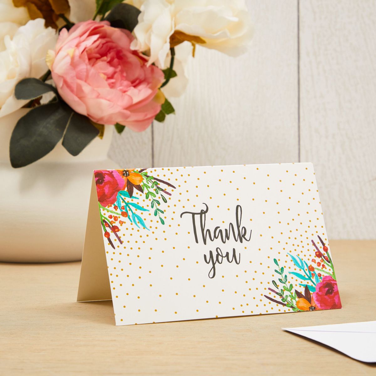 Assorted Floral Thank You Blank Cards with Envelopes (4x6 In, 48 Pack)