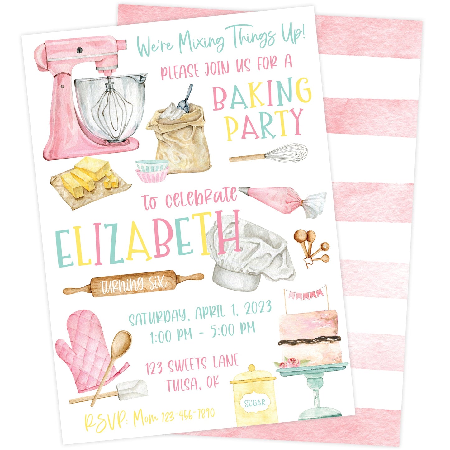 Baking Party Birthday Invitation