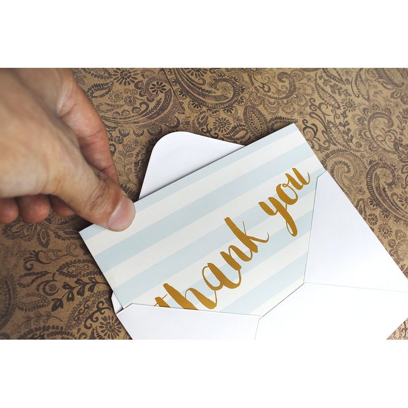 Blank Thank You Cards with White Envelopes, 6 Designs (4 x 6 In, 144 Pack)