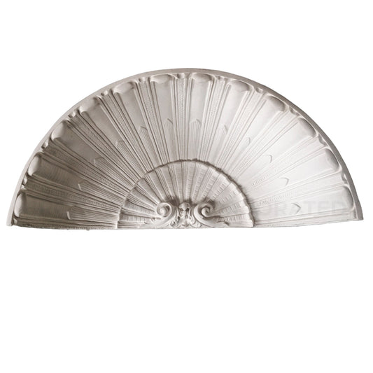 19-3/8" (W) x 10-3/4" (H) x 10-1/4" (Depth) - French Renaissance Style Niche Cap - [Plaster Material]