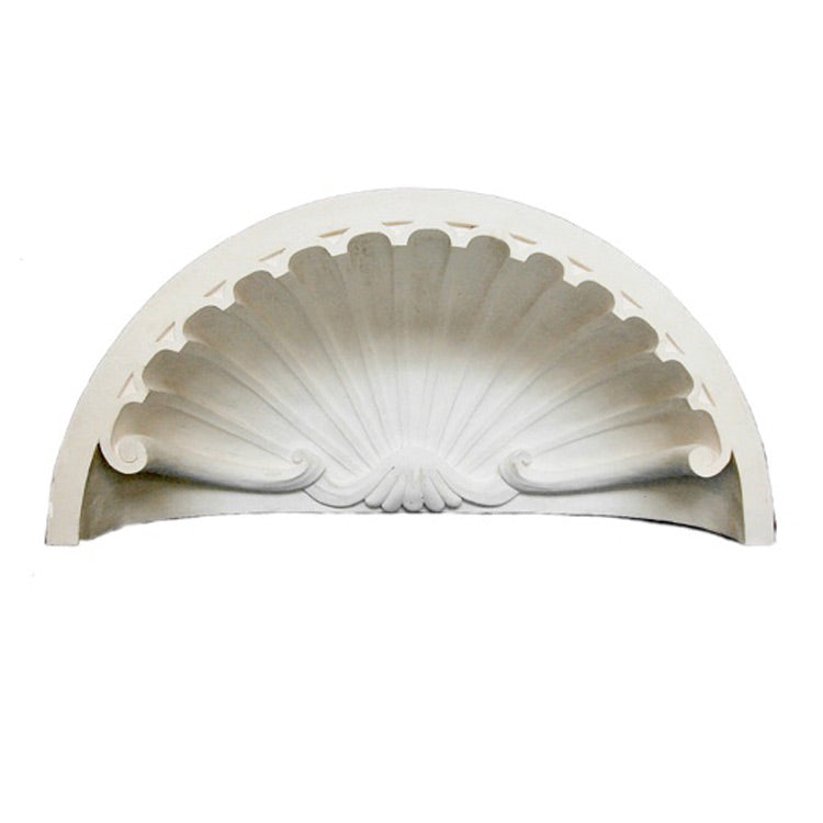 47" (W) x 23" (H) x 20-1/2" (Depth) - Shell Niche Cap - [Plaster Material]