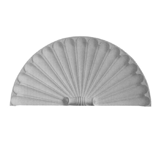 60" (W) x 30" (H) x 2-3/4" (Relief) - Classic Shell Niche Cap - [Plaster Material]