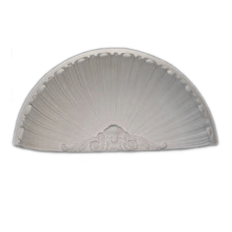 22-3/16" (W) x 11" (H) x 5-1/4" (Depth) - French Renaissance Style Niche Cap - [Plaster Material]