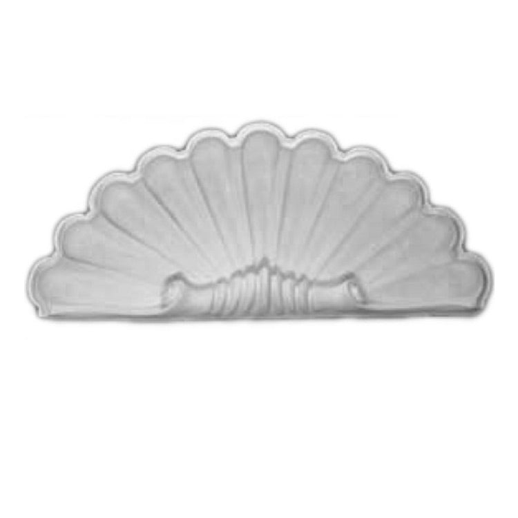 29-1/2" (W) x 9-3/4" (H) x 8-1/2" (Depth) - Shell Niche Cap - [Plaster Material]